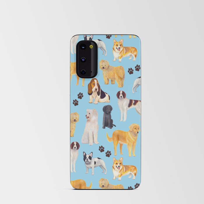 Dogs Pattern (Blue) Android Card Case