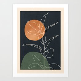 Abstract Art /Minimal Plant 102 Art Print