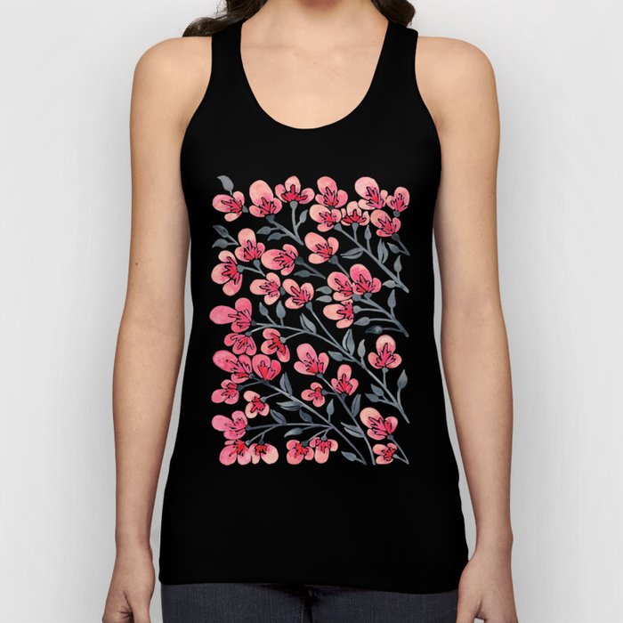 Cherry Blossoms – Pink & Black Palette Tank Top