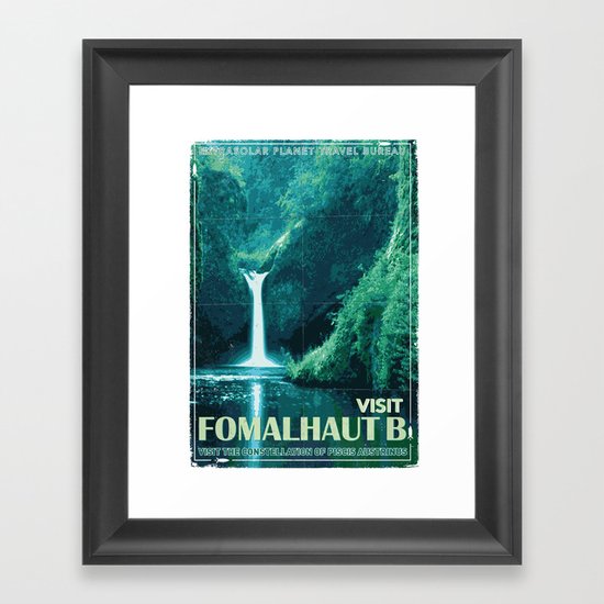 My Exoplanetary Travel Poster: Formalhaut B Framed Art Print
