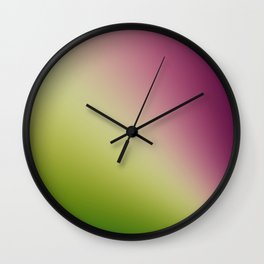 Gradient Colours: Green Purple Wall Clock