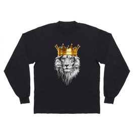 lion with a crown power king Long Sleeve T-shirt