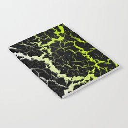 Cracked Space Lava - Lime Yellow/White Notebook