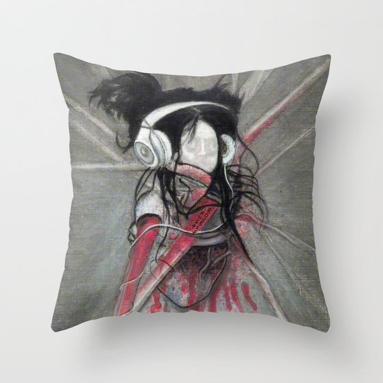 I love music Throw Pillow