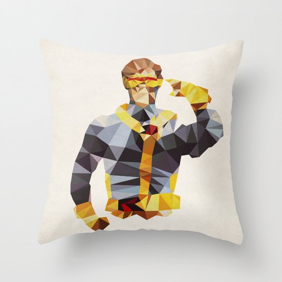 Polygon Heroes - Cyclops Throw Pillow