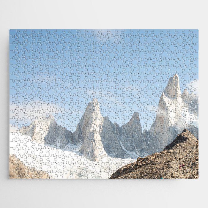 Argentina Photography - Tall Mountains Among The Clouds Jigsaw Puzzle