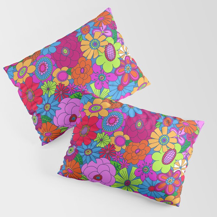 Moddy-Mod Floral (Brighter Version) by lalalamonique Pillow Sham