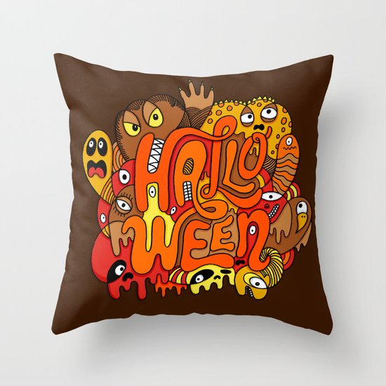Happy Halloween! Throw Pillow