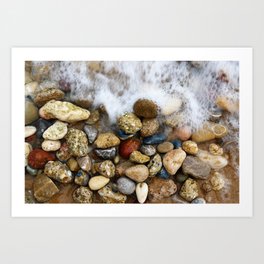 Stones at the beach Art Print