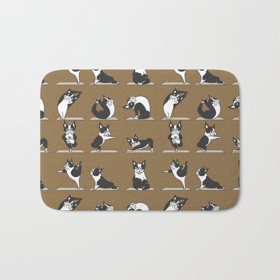 Boston Terriers Yoga Bath Mat