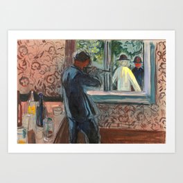 Edvard Munch uninvited guests Art Print