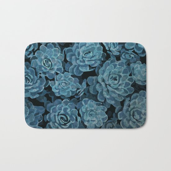 Succulent pattern Bath Mat