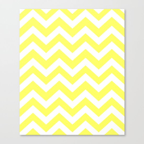 Download Laser lemon - yellow color - Zigzag Chevron Pattern Canvas Print by makeitcolorful | Society6