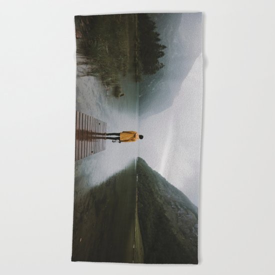 Mountain Lake Vibes - Landscape Photography Beach Towel
