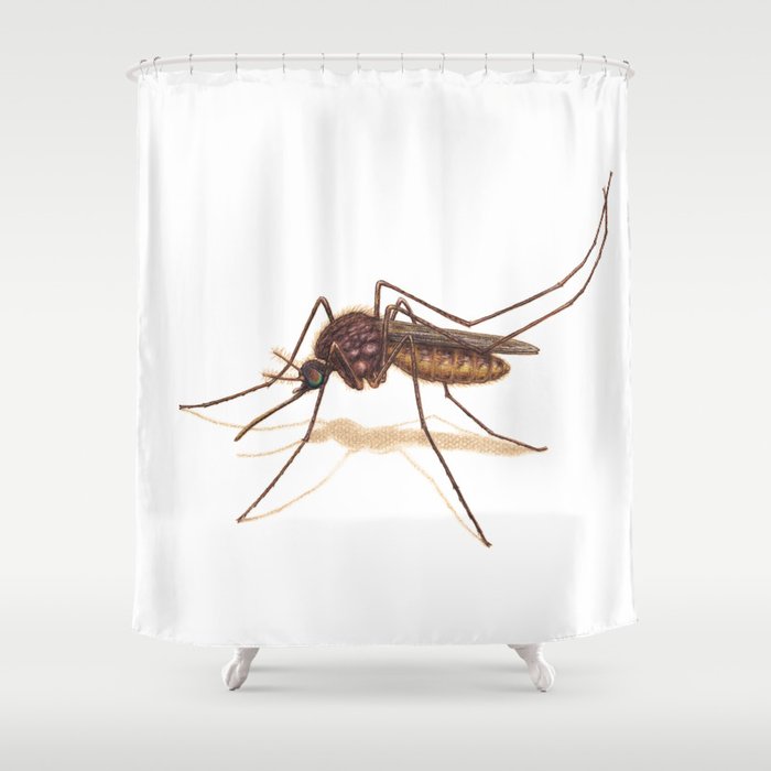 Mosquito by Lars Furtwaengler | Colored Pencil / Pastel Pencil | 2014 Shower Curtain