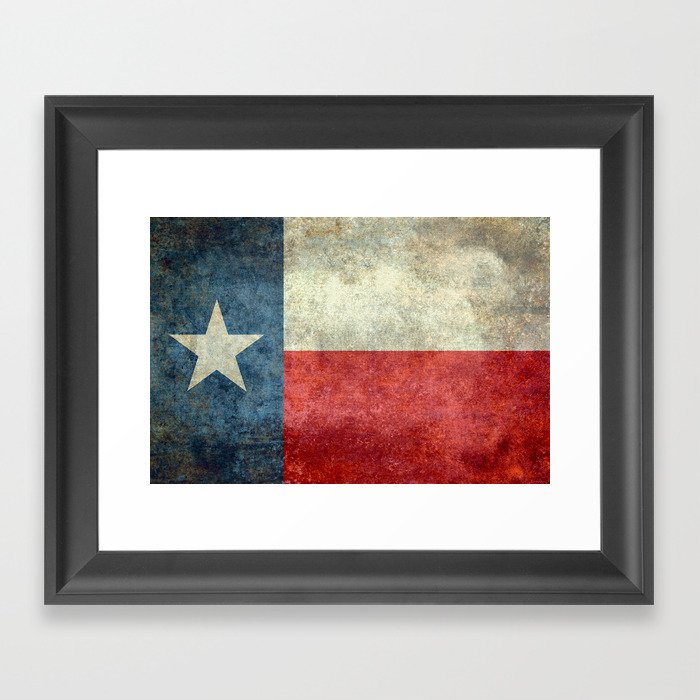 Texas flag of Texas Framed Art Print