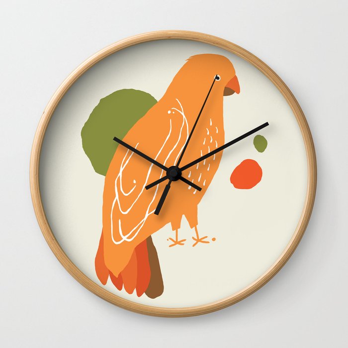 Quirky Australian King Parrot Wall Clock