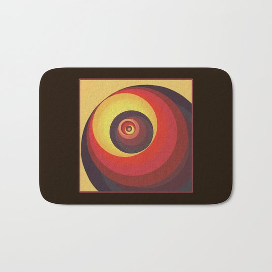 Flame Meditation on a Yellow Wall Bath Mat