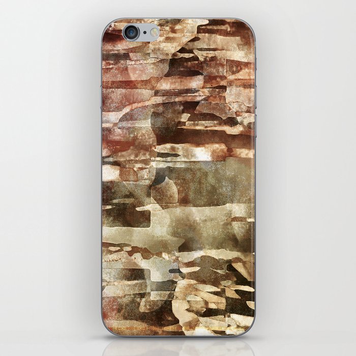 African Dye - Colorful Ink Paint Abstract Ethnic Tribal Organic Shape Art on Earthy Mud Cloth iPhone Skin