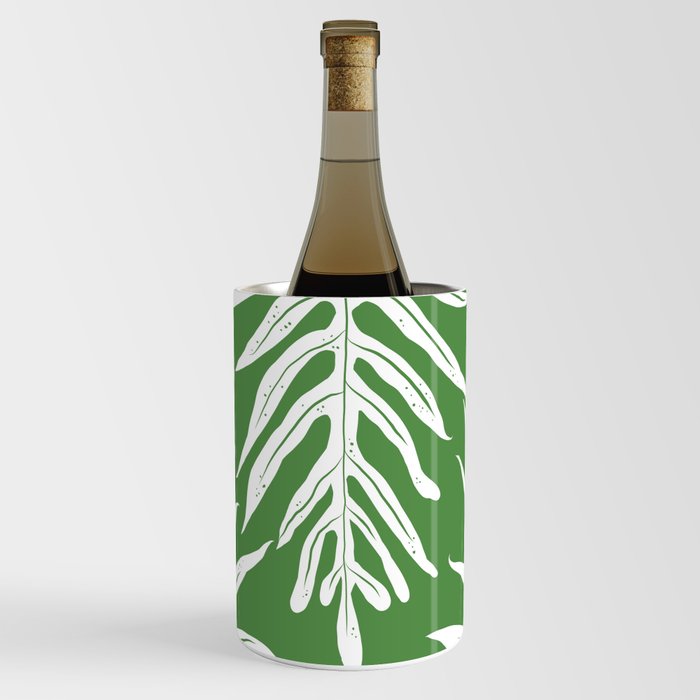 Lau'ae - Monarch fern on Green Wine Chiller