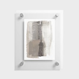 Taupe and Charcoal Grey Modern Abstract Painting Floating Acrylic Print