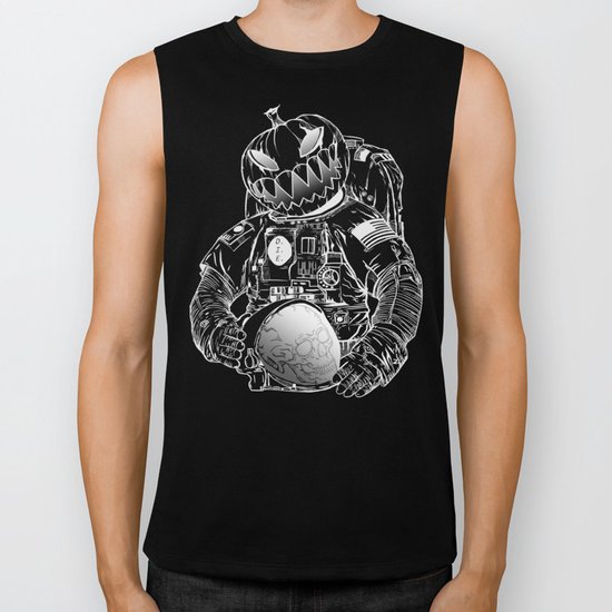 Spooky Astronaut Biker Tank