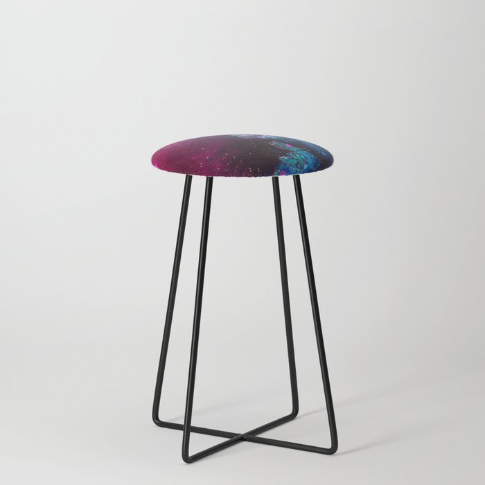 Oceans and Nebulas Counter Stool