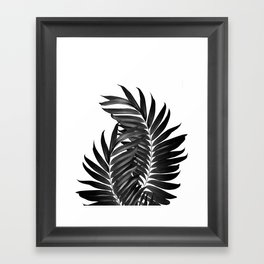 Palm Leaves Black & White Vibes #5 #tropical #decor #art #society6 Framed Art Print