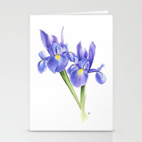 Double Dutch Irises Stationery Cards