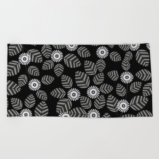 flower and leaf 28 Beach Towel