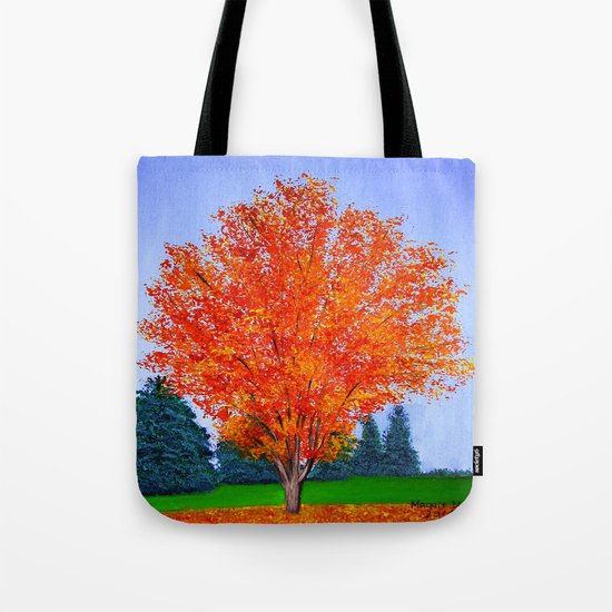 Fall tree in ND Tote Bag