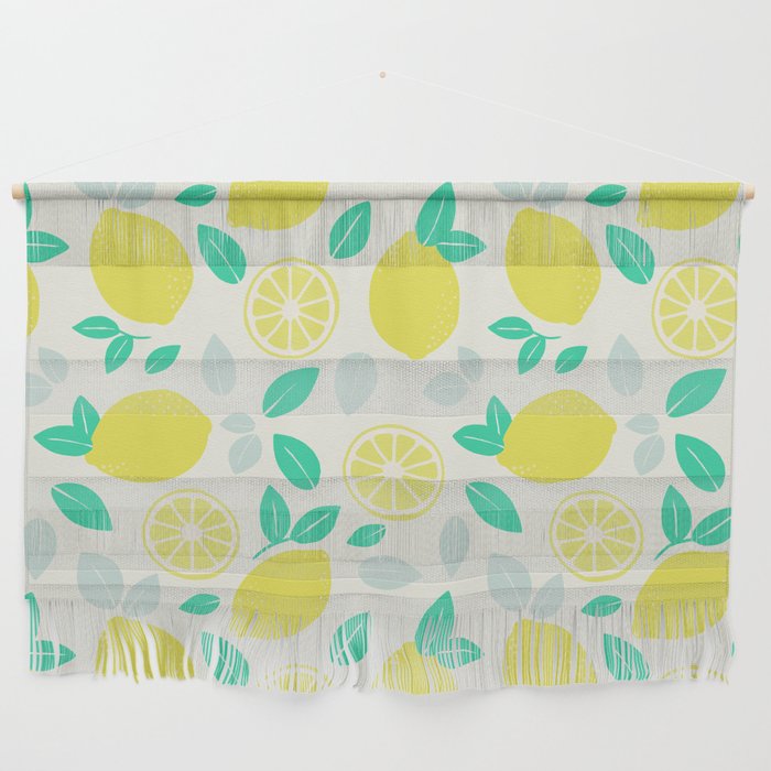 Summer Lemon Pattern Wall Hanging