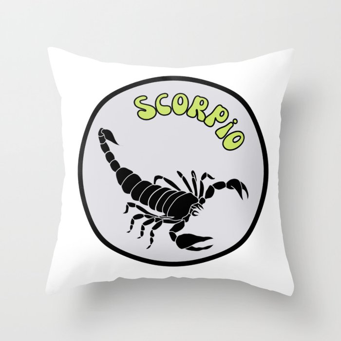 Scorpio Scorpion Zodiac Sign Astrology  Throw Pillow