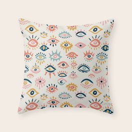 evil eye throw pillow