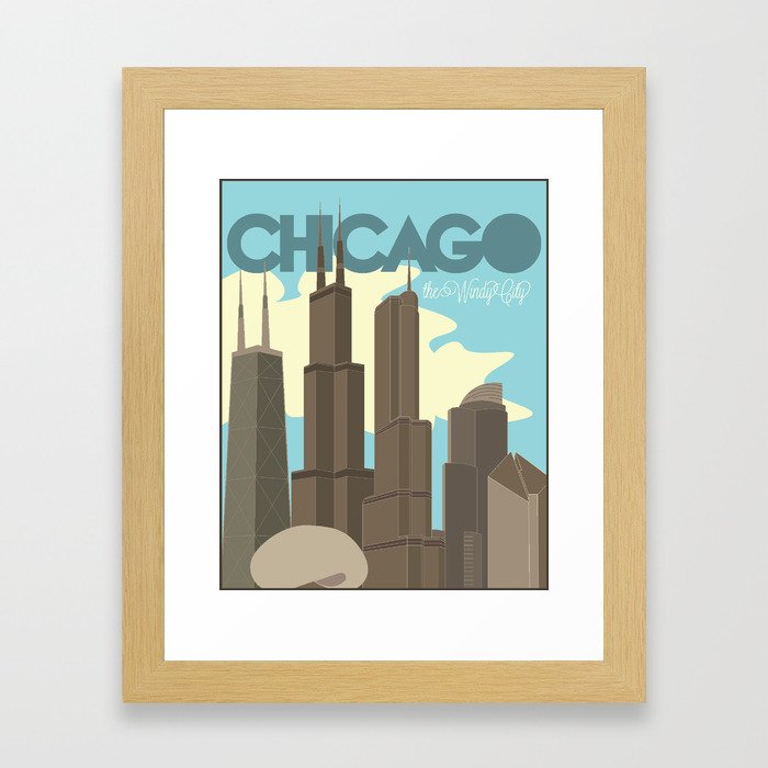 Chicago - The Windy City Framed Art Print
