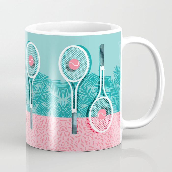 Good to go - memphis throwback 1980s neon pastel abstract sports tennis racquetball athlete game  Coffee Mug