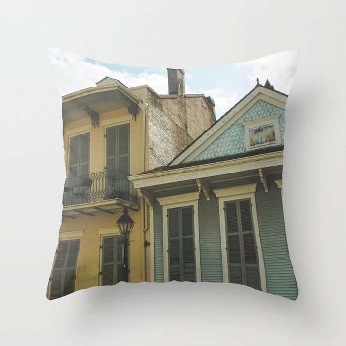 New Orleans Architecture Throw Pillow