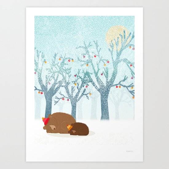 Sleeping winter Art Print