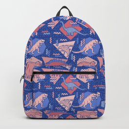 Nineties Dinosaurs Pattern  - Rose Quartz and Serenity version Backpack