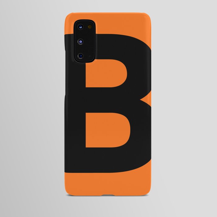 Letter B (Black & Orange) Android Case