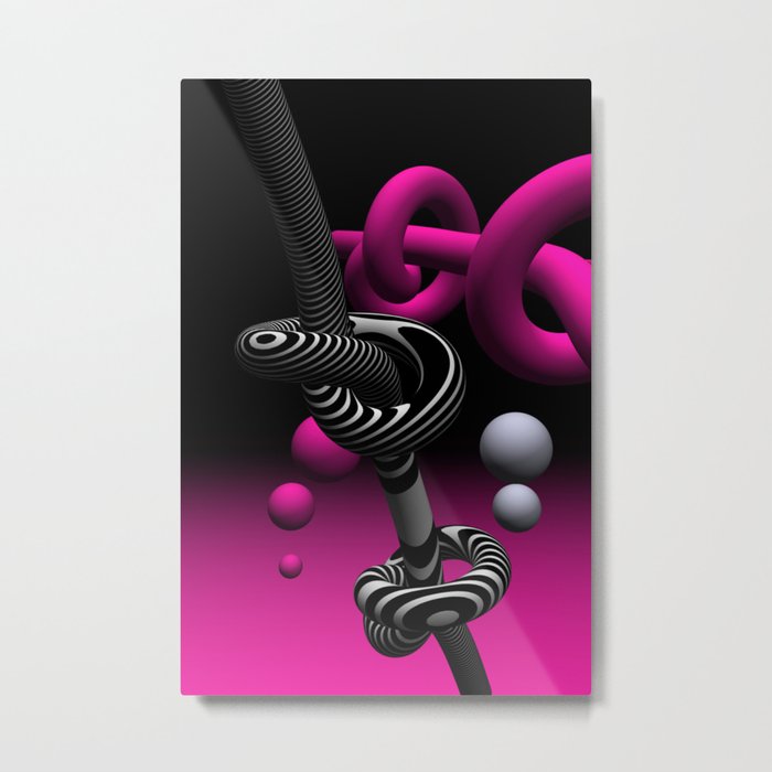 go pink -15- Metal Print