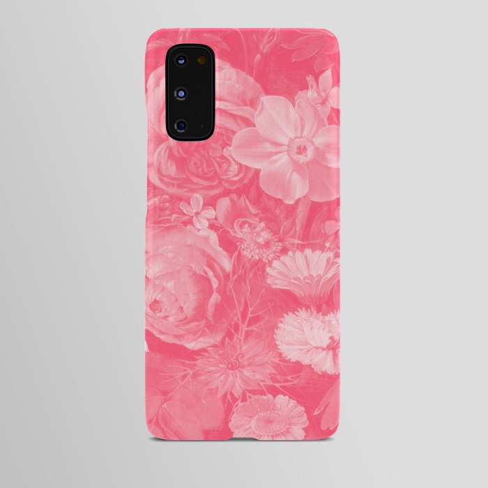 Vintage Flowers Deep Pink Floral Android Case