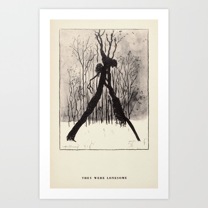 "They Were Lonesome" from "Trees at Night" by Art Young Art Print