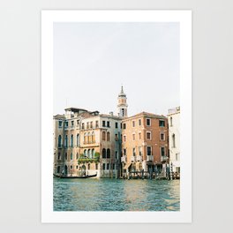Travel photography | Architecture of Venice | Pastel colored buildings and the canals | Italy Art Print