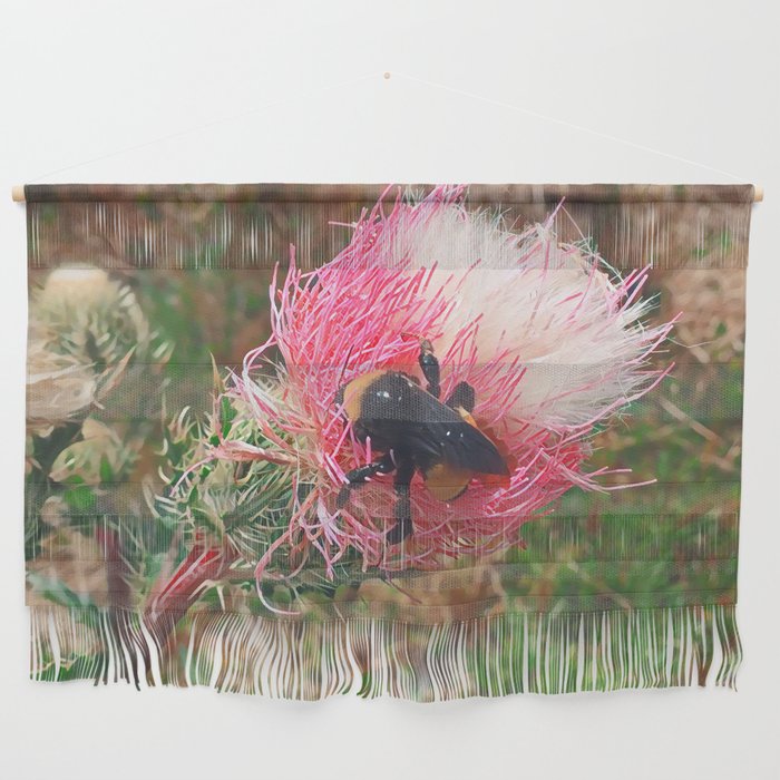 Pink Prickle Fluff Wall Hanging