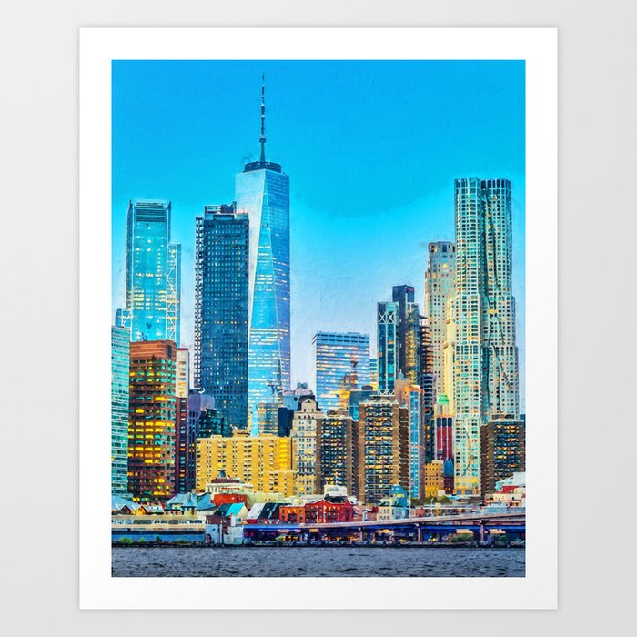 New York, Manhattan Panorama Art Print