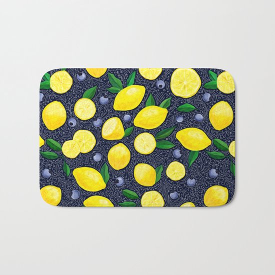 Lemon Blueberry Tart Bath Mat