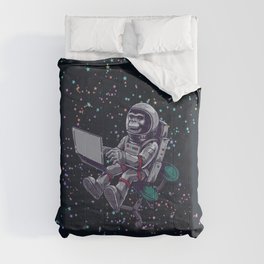funny monkey cosmonaut playing video games in space Comforter | Science Fiction, Gamer Girl, Astronaut, Gorilla, Chimp, Gaming Dad, Monkey, Cosmonaut, Video Game, Cool 
