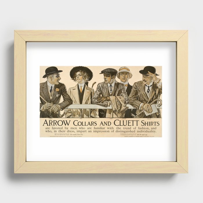 Arrow Collars and Cluett Shirts, 1911 by Joseph Christian Leyendecker Recessed Framed Print