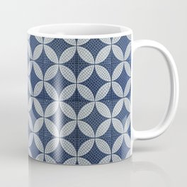 Mid-century blue tiles pattern - The atomic era  Coffee Mug | Atomic, Design, Mediaeval, Tiles, Era, Background, Floor, Stones, Collage, Pattern 